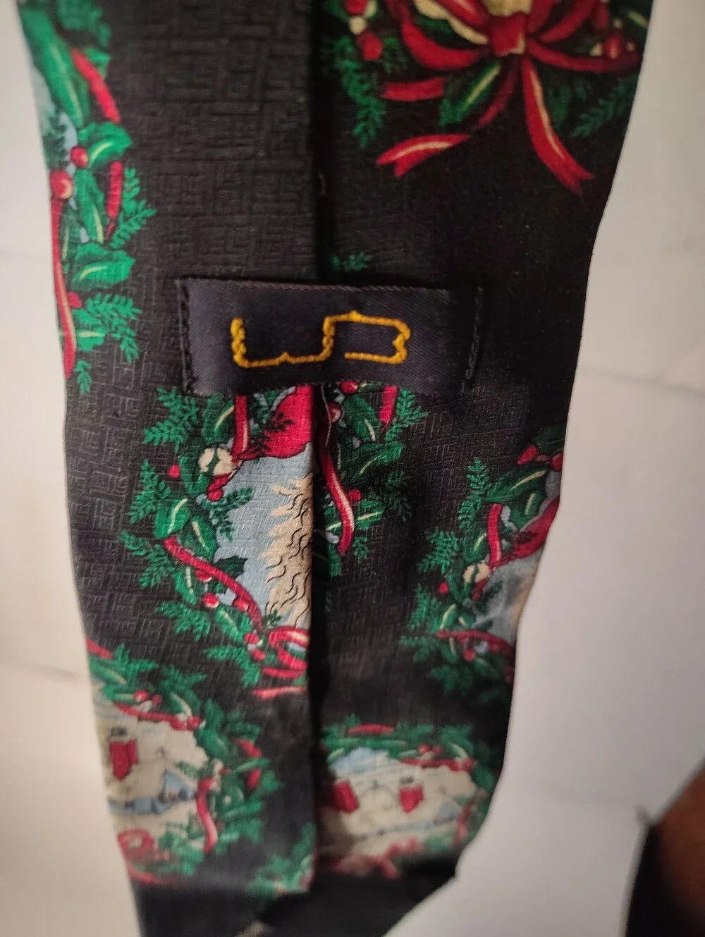 VTG Santa Claus Christmas Tie 100% Silk